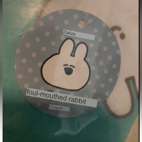 🐰From Japan Zakos Foul-Mouthed Rabbit Dye-Cut BIG Soft Squishie Plush Cushion - Picture 8 of 8